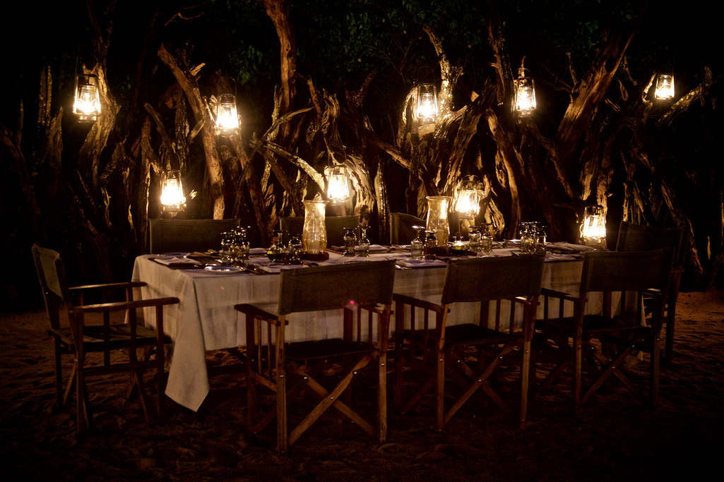 Boma Dinner Table With Candle Light In Lake Manyara